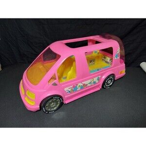 1980s Vintage Barbie Retro Camper Van Pink American Plastic Toys #797 -  20"